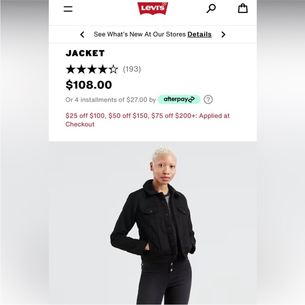 Levi's Women's Classic Black Jean Jacket
